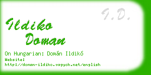 ildiko doman business card